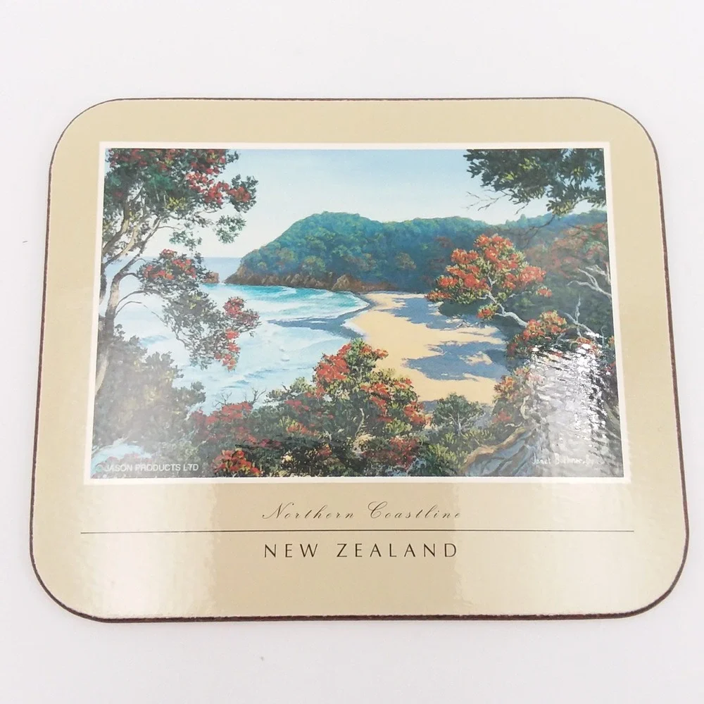 Jason Coasters Northern Coastline‎ New Zealand Cork Back Drink Coasters Set of 6